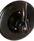 Linden 17 Series Dual Function Shower Valve Trim Kit In Oil Rubbed Bronze With Dope Shower Handle Venetian Bronze Finish ADA Compliant When Installed Properly Valve Not Included Ideal For Modern Bathroom Upgrades