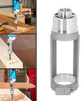 No Hassle Square Hole Drill Bit Adapter And Mortising Bracket For Drill Press, heavy duty aluminum alloy for precise woodworking.