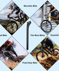 Ultralight Carbon Bike Seat Post 25mm Offset 400mm 30.8Mm Diameter UD Matte 3K Finish Road And MTB Saddle Post Adjustable 210G