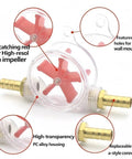 Check Clear Inline Water Flow Indicator With Rotating Impeller For 16mm Push Fit Pipes, transparent PC housing and red impeller details.