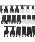 Oscillating Saw Blades 20 Piece Set Carbon Steel Universal Multi Tool Blades For Wood Metal And Plastics With Length Marks