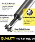 Heavy Duty Keyseat Cutter T Slot End Mill For Precise Keyseat Cuts In Alloy And Hardened Steel 1/4 Inch Dia, 6 Flutes