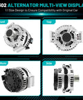Beefy 180 Amp High Output Replacement Alternator for BMW 135i 335d 335i xDrive 335is 335xi 535i 535i xDrive 535xi 7 Groove Pulley