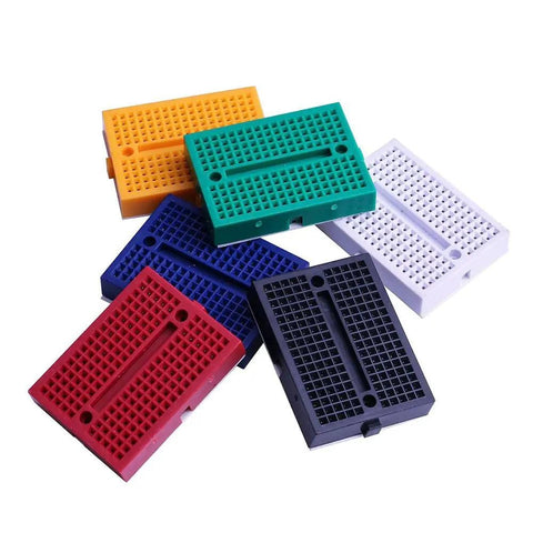 Six Color 170 Tie Point Mini Breadboard Kit For Arduino Proto Shield Distribution Blocks with self-adhesive backing