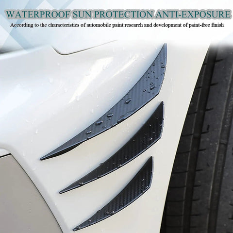 Universal Car Spoiler Canards Kit Front Bumper Lip Splitter Set Of Six Soft PVC Exterior Diffusers on car bumper