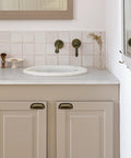 Antique Brass Farmhouse Cabinet Pulls Shell Shape Rustic Kitchen Cabinet Handles 2 Pack on bathroom vanity doors