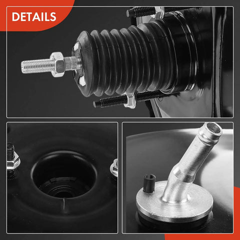Heavy Duty Vacuum Brake Booster Replacement For Toyota Tundra 2000 To 2006 showing steel diaphragm and connection details.