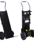 Heavy Duty Electric Stair Climbing Cart With 1500W Motor Handles Up To 880lbs, black, ergonomic design for easy hauling.