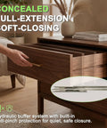 Heavy Duty 21 Inch Undermount Soft Close Drawer Slides Six Pair Pack Full Extension Rolls Smoother Than Silk displayed in a drawer