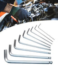 Heavy Duty 9-Piece Metric Hex Key Set Made From Premium 40Cr Steel For Tough Jobs, Professional Maintenance, Home Diy, And Industrial Tasks With Portable Storage Box That Lasts Forever. 9-piece metric hex keys for automotive repair