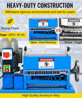 Top-Tier Heavy-Duty Electric Wire Stripping Machine, 370W Powerhouse For Robust Cable Peeling with 220V motor, durable aluminum build.