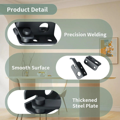 Lock Down Your Gates With These Tough As Nails 2 Pack Flip Latch Gate Latches Featuring A Built In Padlock Hole And Rust Proof Stainless Steel Build For Rock Solid Shed Barn Projects In Black product detail showing precision welding and thickened steel plate