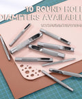 Heavy Duty Leather Hole Punch Set With 1mm To 10mm Holes Twenty Five Sixty Fourths Inch Hollow Round Punches on leather