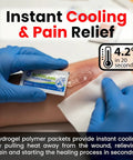 On Deck Burn Relief Kit With Cooling Gel Packets applied to skin for instant cooling and pain relief.
