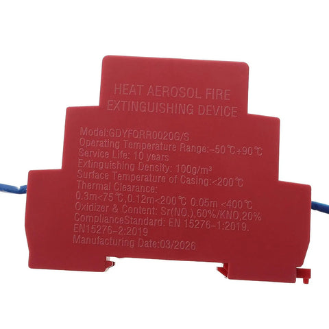 Slick Automatic Fire Extinguisher Sticker For Car Engine Bays And Garages Plug And Play Aerosol Safety Patch shown on device.