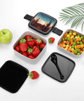 Desert Cactus Themed Bento Box For Adults Grab And Go 2 Tier Portable Lunch Box with fruit and vegetable compartments