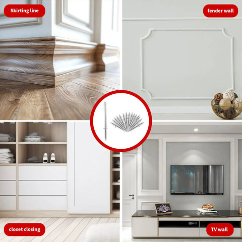 200 Pack Double Head Skirting Nails With Seamless Threads For Solid Wood Baseboards And Molding on various home settings.