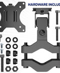Tough As Nails Steel Monitor Pole Mount With Quick Release Vesa Plates For Up To 30 Inch Displays hardware included components.