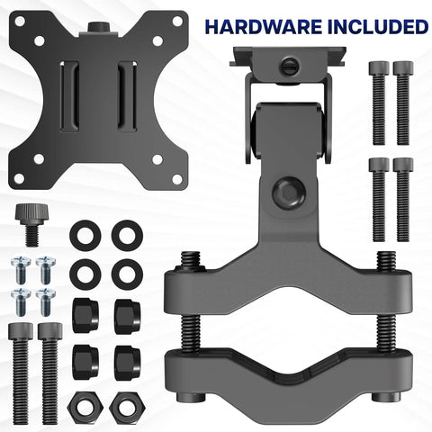 Tough As Nails Steel Monitor Pole Mount With Quick Release Vesa Plates For Up To 30 Inch Displays hardware included components.