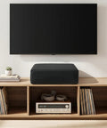 Foldable Dust Proof Record Player Cover Pro Shield Machine Washable Deluxe Case on wooden shelf with decor