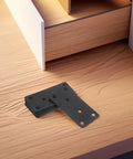 Six Stainless Steel Mending Plates With Holes 3.94 X 1.97 Inches Flat Brackets on wooden surface near furniture