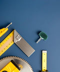 Mushroom Shaped Nylon Polishing Wheels With Handle For Drill, green 50x6mm buffing pad on blue background with tools.