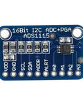 16-Bit I2C ADC Development Board For Microcontrollers, High-Resolution Analog To Digital Converter Module With Soldered Pins