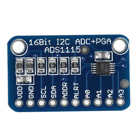16-Bit I2C ADC Development Board For Microcontrollers, High-Resolution Analog To Digital Converter Module With Soldered Pins