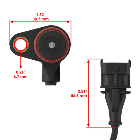Crank Position And Speed Sensor For Polaris Ranger XP 900 2013 2018 And ACE 500 570 900 1000 Series UTV ATV Replacements With Easy Install And Durable High Quality Performance, black sensor 1.52 in