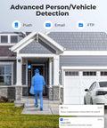 Home entry detected by 5MP PoE Security Camera For Home And Outdoor Use, featuring real-time person vehicle pet detection.