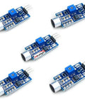 5 Pack Sound Sensor Module For Voice Detect And Voice Control Switch With Adjustable Sensitivity 3.3V-5V Operation