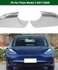 Fresh Chrome Tesla Model 3 Mirror Lower Cover Caps Pair 2017-2022 Replacement Trim Left Right Detail View