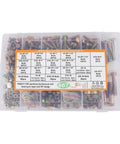 Massive 467 Piece Fastener Kit With Box Includes Hex Bolts Nuts And Machine Screws For Home DIY Projects And Automotive Repairs