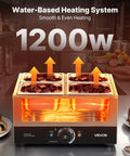 Heavy Duty Commercial Chocolate Melting Machine, Four Tank Water Bath Heater, Smooth Operator Build With Precision Temp Control on kitchen counter.