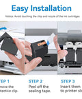 67XL Ink Cartridge Black And Color Combo Pack With 2026 Chip Tech installation steps for DeskJet printers