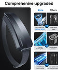 Ultra Light Waist Belt Fan for Full Body Cooling, Hands Free Portable Cooler showing 360 Degree Breeze and strong airflow comparison