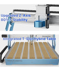 ProVerXL 6050 Plus CNC Router with upgraded Z-Axis and T-slot hybrid table, 3 axis milling machine, all-metal frame.