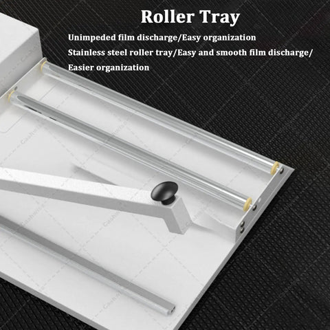 GFJYKDL Professional Shrink Wrap Machine With Heat Gun For Effortless Pvc Pof Pe Film Packaging And Sealing roller tray for easy film discharge