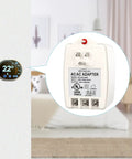 24VAC 40VA Plug In Doorbell And Thermostat Transformer Wall Mount Power Supply in use with home thermostat display