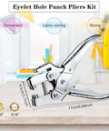 Eyelet Pliers Kit 3 16th Inch 5mm With 100 Grommets For Leather Fabric Belts Shoes And Clothes Repair Easy To Use Eyelet Tool Set