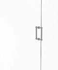 8 Inch Back To Back Shower Door Pull Satin Nickel Sleek Contemporary Handle on Glass Door