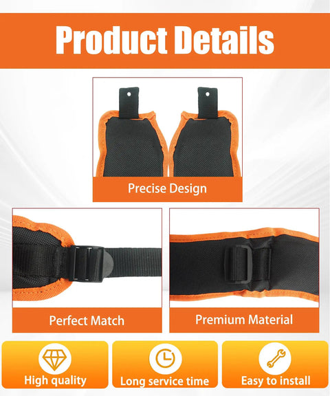 Heavy Duty Left And Right Shoulder Strap Kit For Stihl Br800 Backpack Blower with foam padding and durable clips.