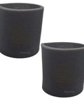 Two replacement foam sleeve filters for wet dry vacuum cleaners, compatible with various models. 3 Pack Replacement Foam Filters For Wet Dry Vacuum Cleaners Fits Most Vacuums Including Shop Vac Vacmaster And Genie VF2001 90585 Foam Sleeve Filters Built Tough Premium Quality Easy Install.