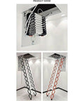 Heavy Duty Electric Attic Ladder Pull Down Loft Stairs With Slick Remote Trigger And Titanium Alloy Frame displaying three color options.