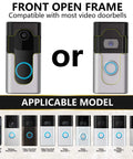 Front view of Adhesive Doorbell Mount For Ring And Blink Video Doorbells Adjustable 45 To 135 Degree Angle Mount Two Easy Installation Methods