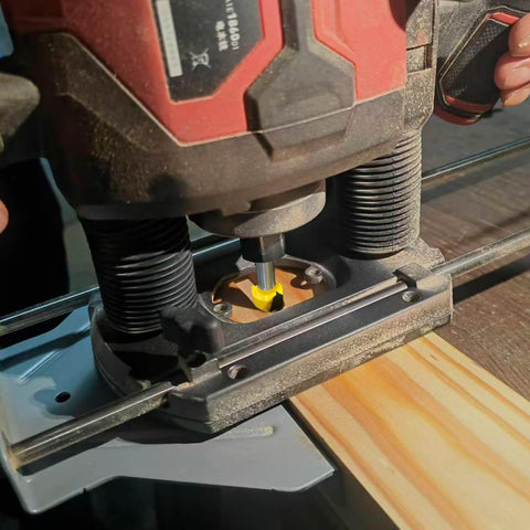 Router with 90 Degree V Groove Router Bit Set with One Quarter Inch Shank For DIYers and CNC Engraving includes four cut diameters