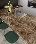 Peel And Stick Marble Countertop Vinyl Wrap 15.8 By 197 Inch Self Adhesive Brown Marble Waterproof Kitchen And Bathroom Counter Cover