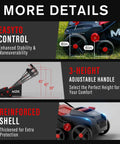 15-Inch 2-In-1 Electric Dethatcher And Scarifier With Removable 5-Position Height, showing adjustable handle and reinforced shell