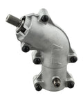 Beefy Gearbox Assembly for 4-Cycle String Trimmer - Replacement Part 753-08122, metal construction, side view with bolts visible.