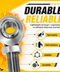 Heavy Duty 3/4 Inch Heim Joint Rod Ends Kit With Jam Nut For Steering And Suspension Upgrades showcased with close-up details.